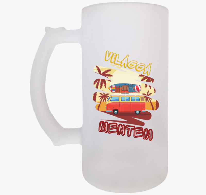 Világgá mentem , utazás, nyaralás söröskorsó