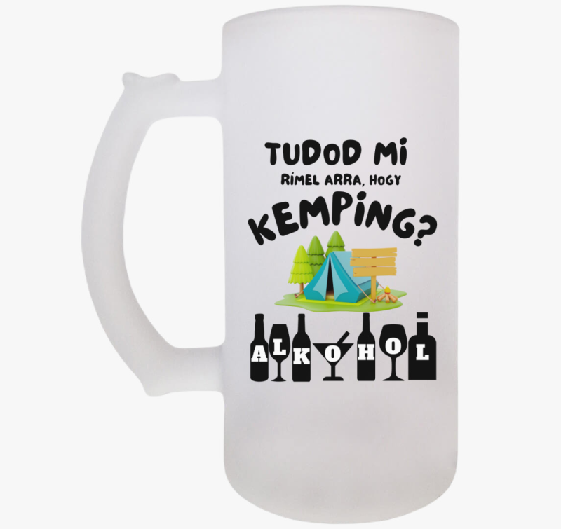 Vicces kemping söröskorsó, alkohol , sátor