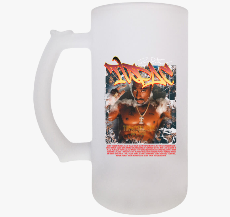 Tupac rapper emlék söröskorsó