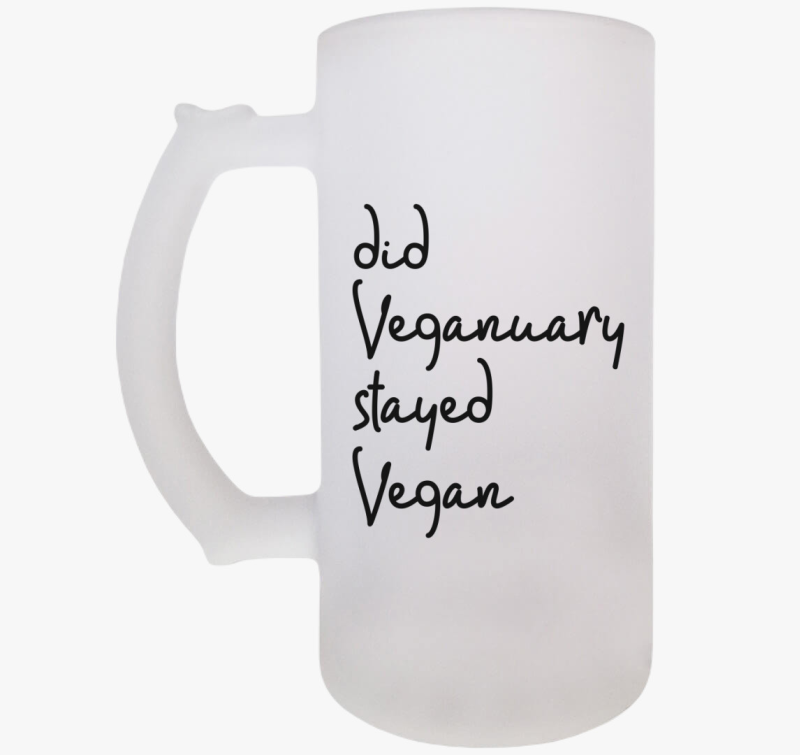 Did Veganuary (dőlt betűs) söröskorsó