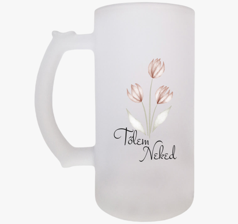 Tőlem Neked tulipános söröskorsó