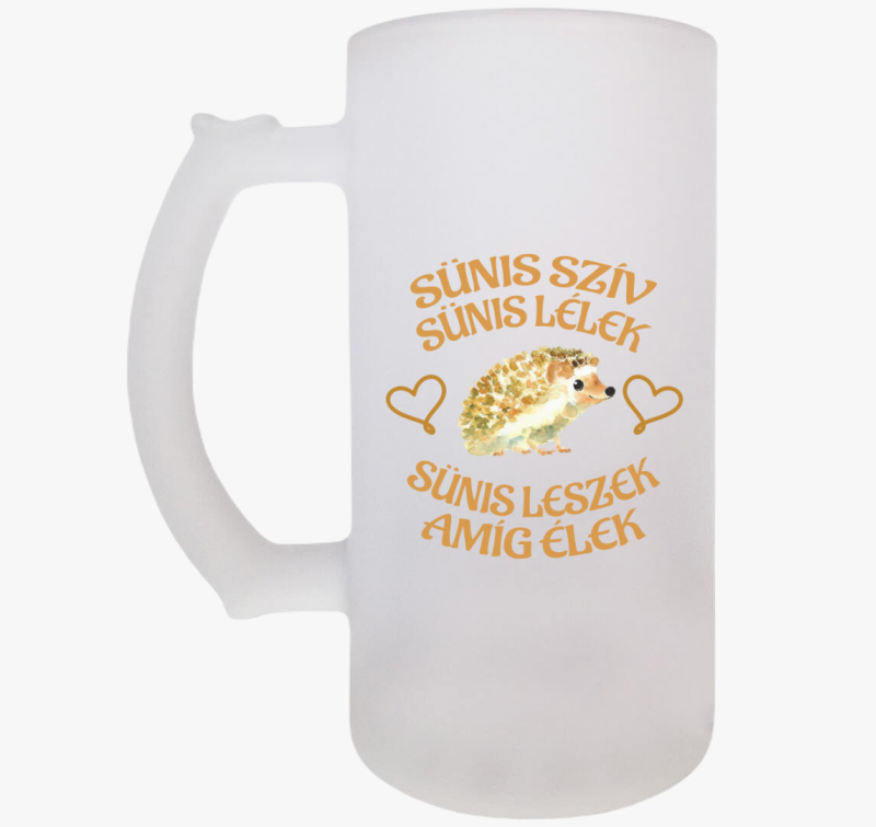 Sünis szív Sünis lélek söröskorsó