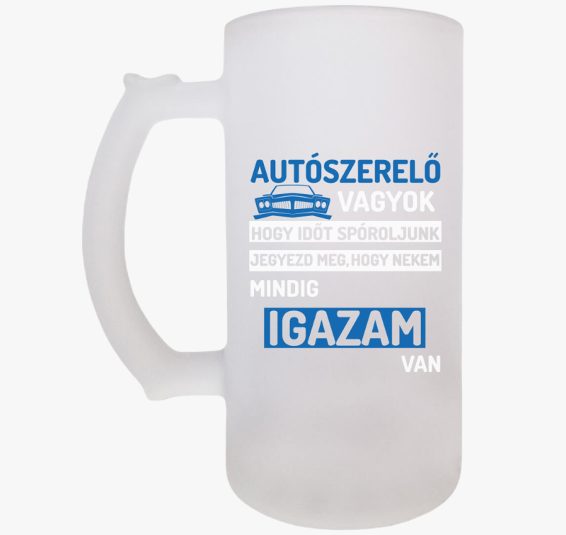 Autószerelő vagyok söröskorsó