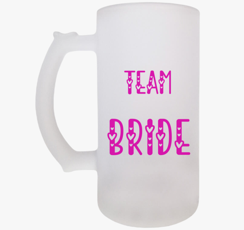 Team Bride pink söröskorsó