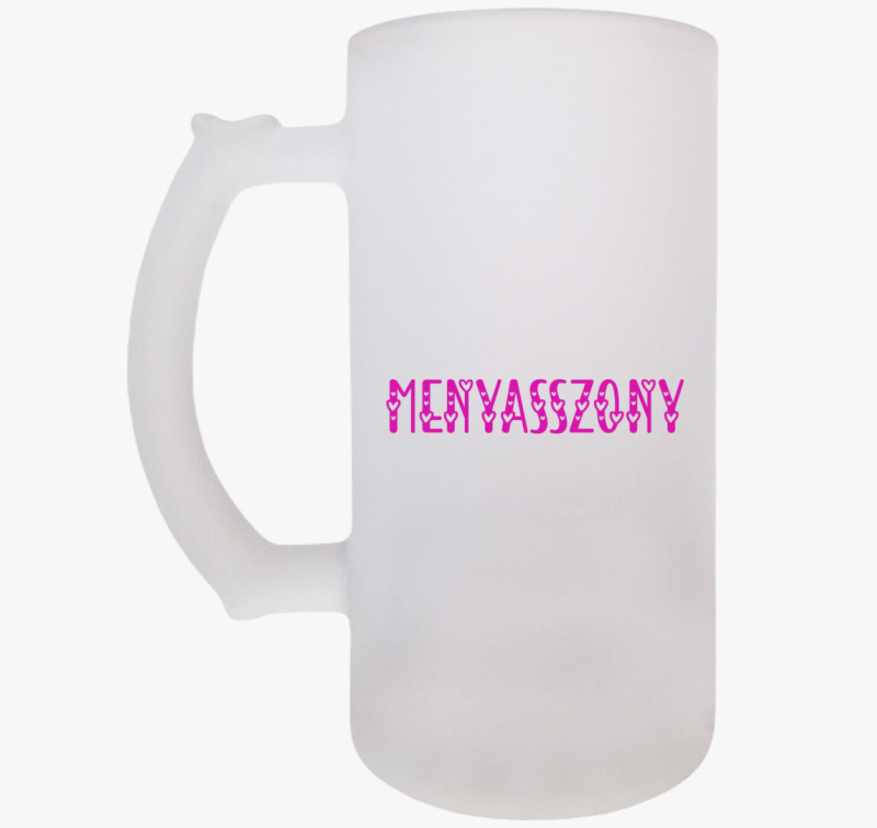 Menyasszony pink söröskorsó