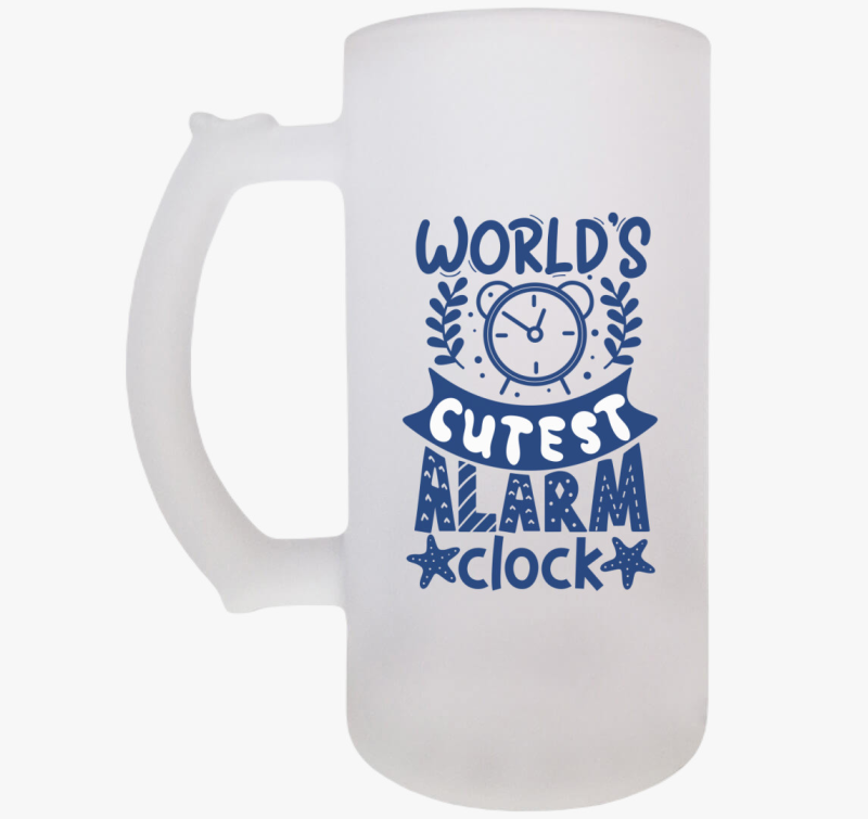 Legcukibb ébresztőóra kék söröskorsó