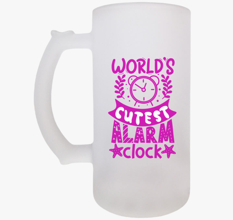 Legcukibb ébresztőóra rózsaszín söröskorsó