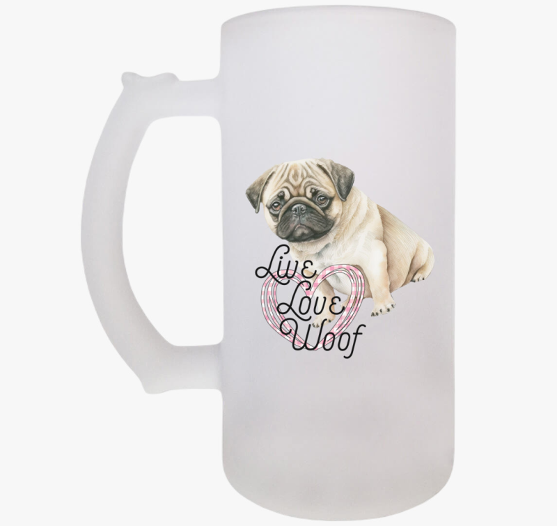 Mopsz szivecskés söröskorsó