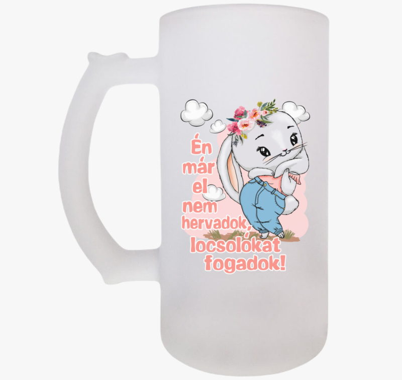 Húsvéti Nyuszilány bájos el nem hervadok söröskorsó