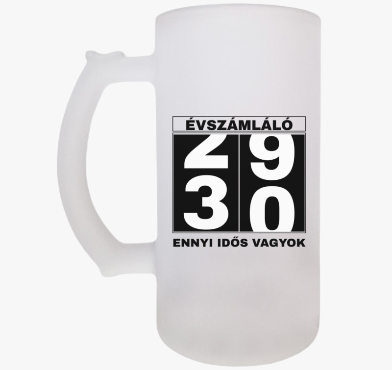 Évszámláló 30 éves szülinapi söröskorsó