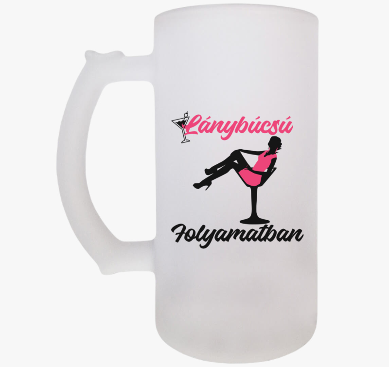 Lánybúcsú folyamatban lánybúcsúra söröskorsó