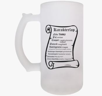 Karakterlap tanu sör