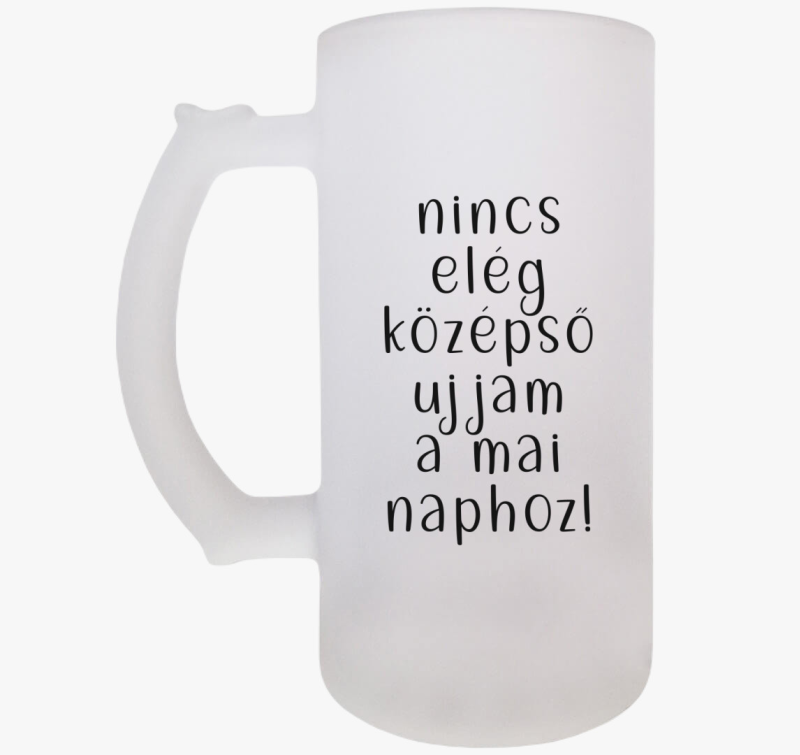 Középső ujj söröskorsó