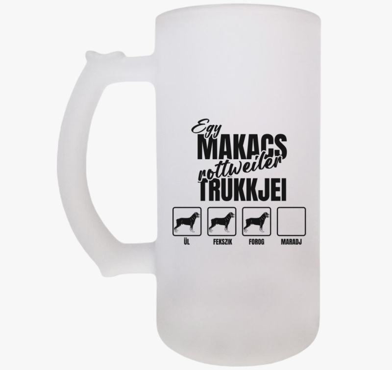 Egy makacs rottweiler trükkjei söröskorsó
