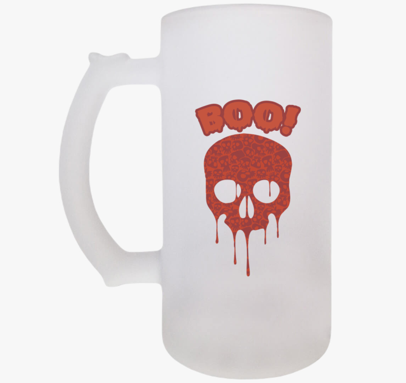 Boo red skull söröskorsó