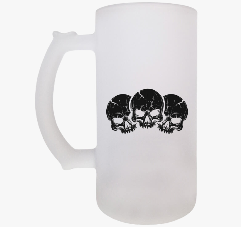 3 black skulls söröskorsó