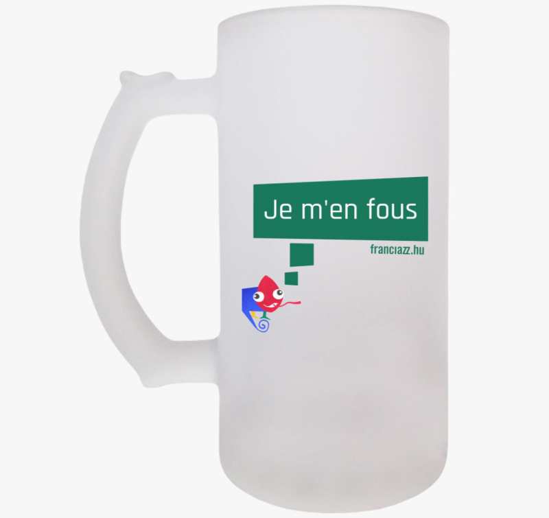 Nem érdekel! színes feliratú söröskorsó