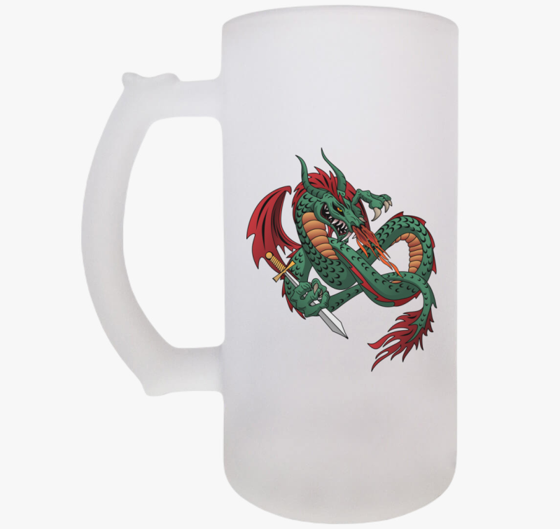 Szines sárkány söröskorsó