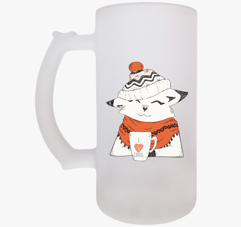 Winter cat coffee söröskorsó