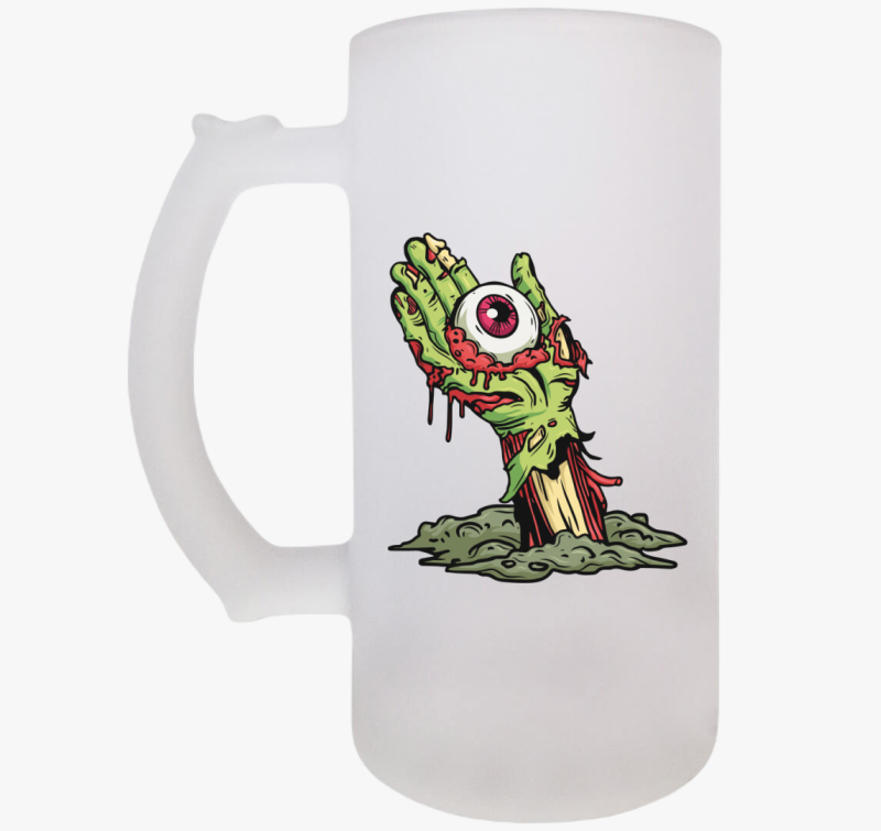 Halloween zombi kéz söröskorsó