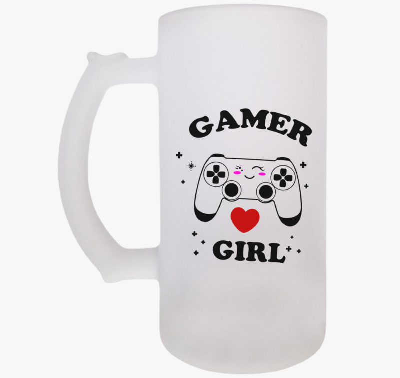 Gamer girl joytick söröskorsó