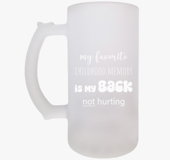 Hátfájás söröskorsó