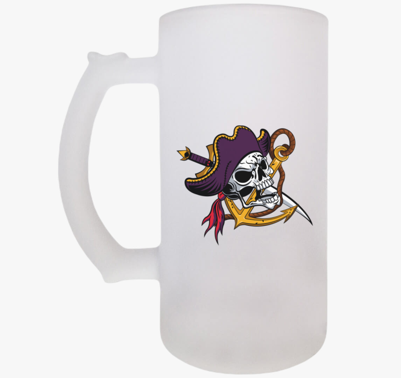 Pirate skull 4 söröskorsó