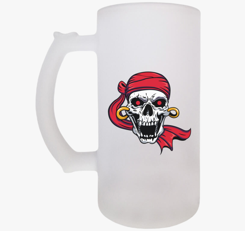 Pirate skull 8 söröskorsó