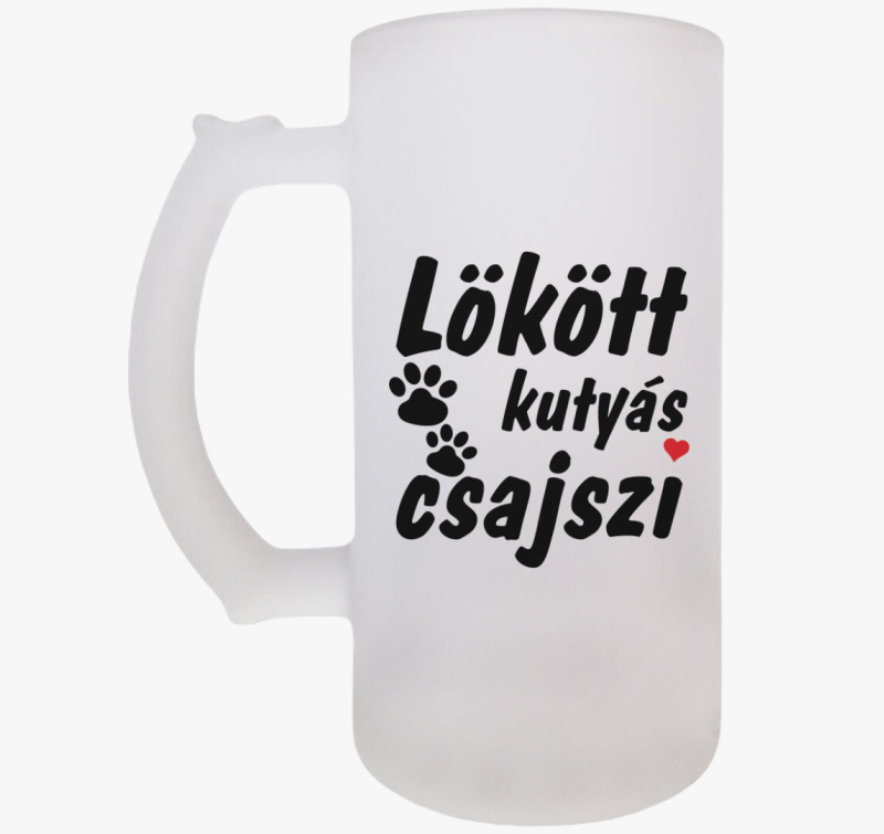 Lökött kutyás csajszi söröskorsó