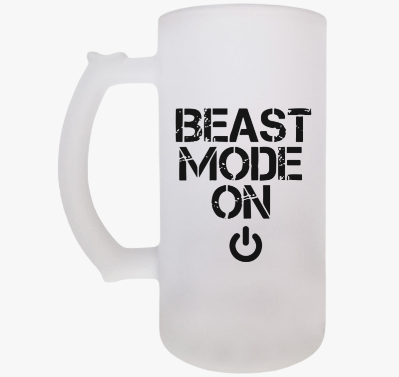 Beast mode on feliratú söröskorsó