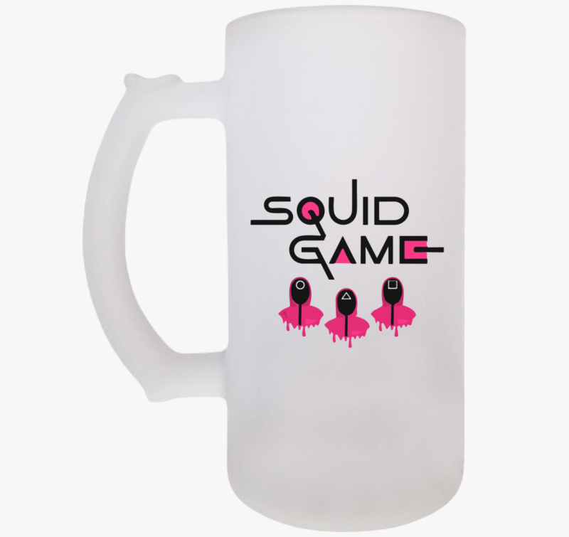 Squid Game feliratú söröskorsó
