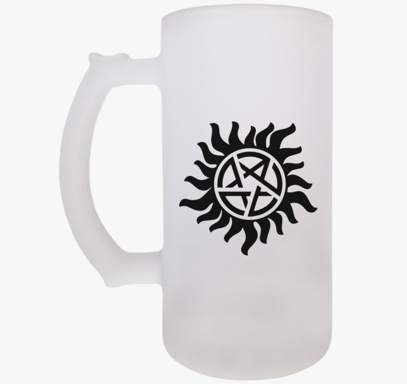 Supernatural tetoválás söröskorsó