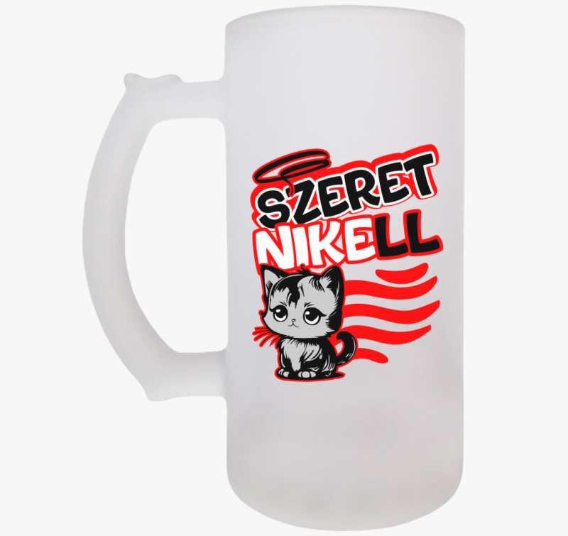 Szeretni kell cicusos söröskorsó