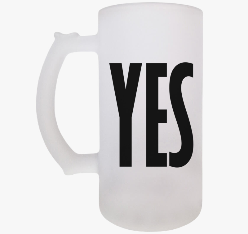 Yes feliratú söröskorsó