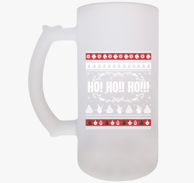 Ho ho ho karácsonyi mintás söröskorsó