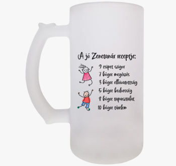 Zenetanár söröskorsó