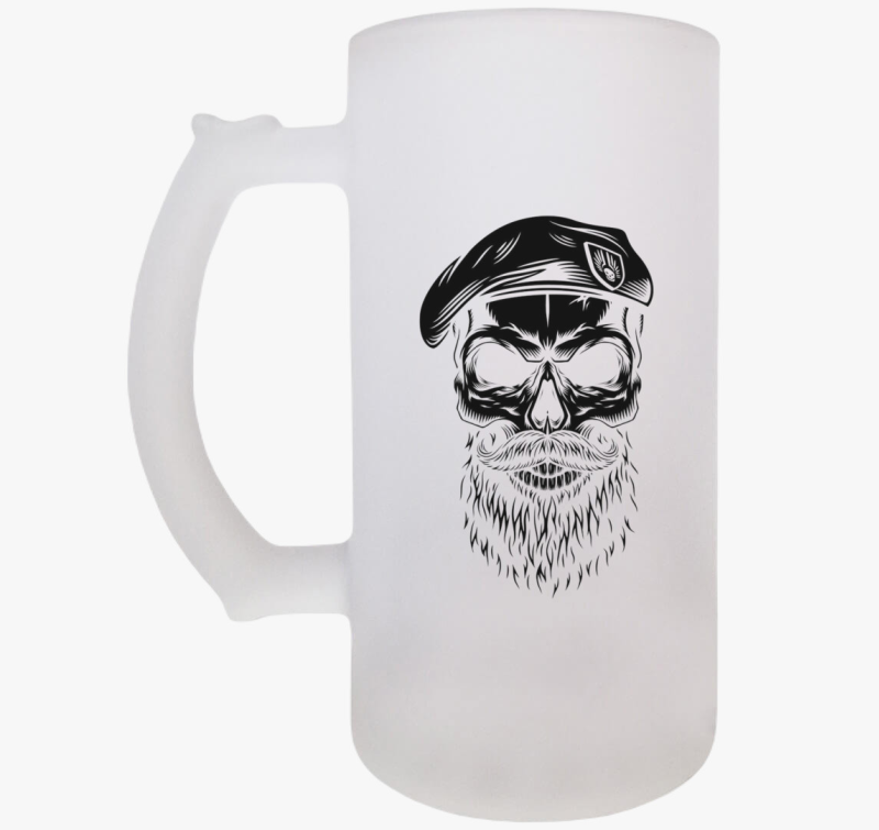 Szakállas katona söröskorsó