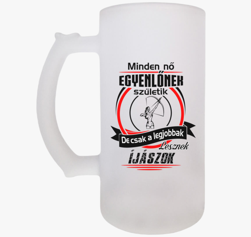 Női íjász söröskorsó 