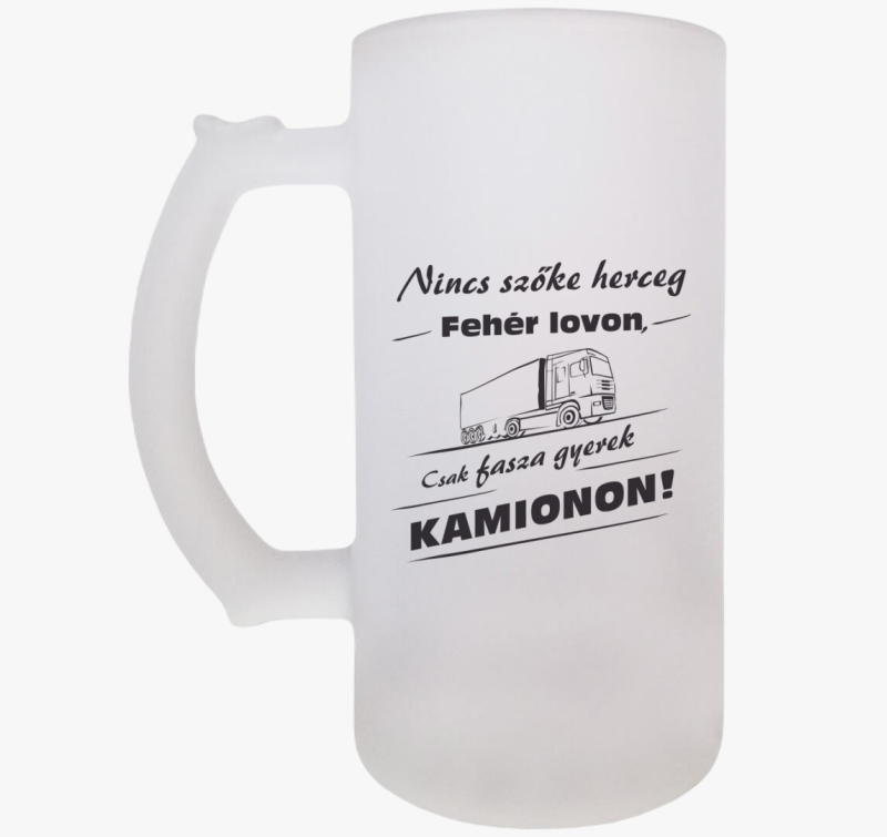 Kamion sofőr söröskorsó