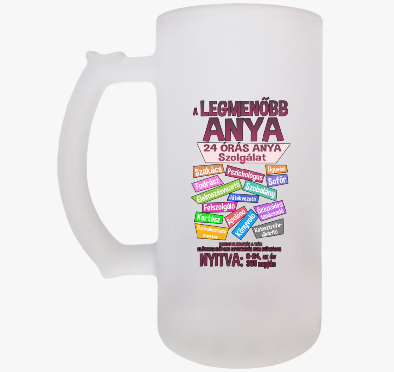 Menő anyuka söröskorsó