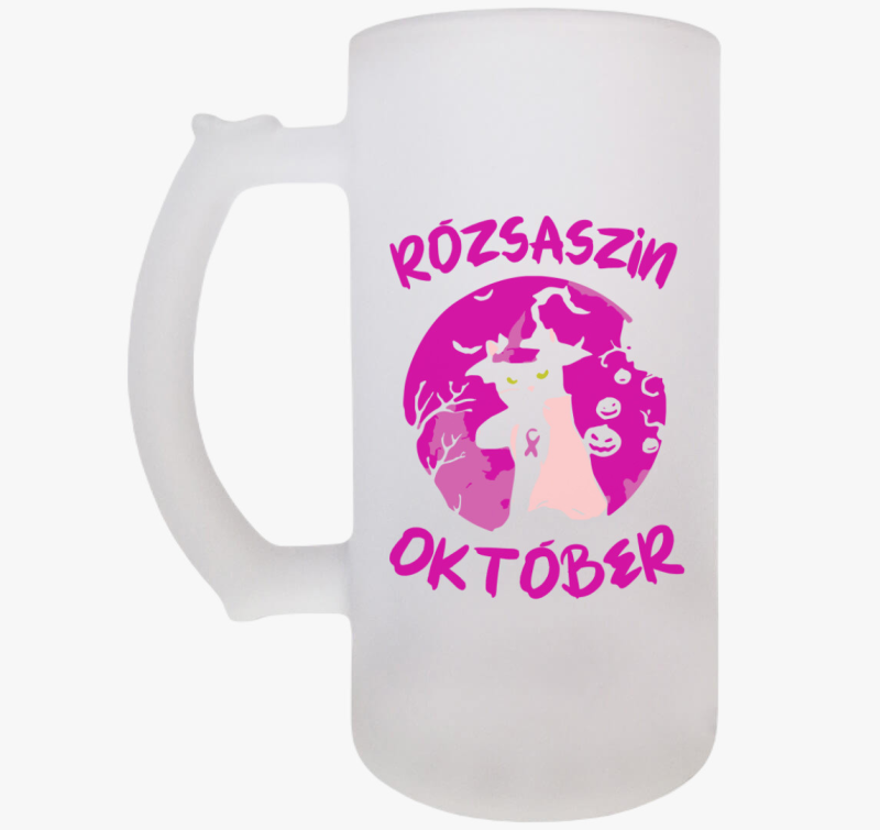 Rózsaszín október söröskorsó
