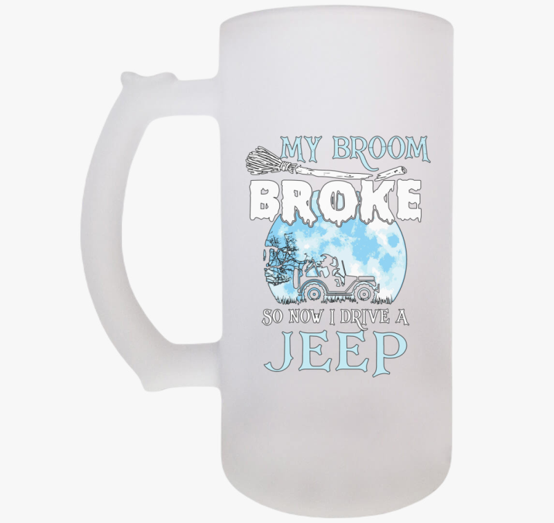 Eltört a seprűm, úgyhogy jeeppel megyek tovább söröskorsó