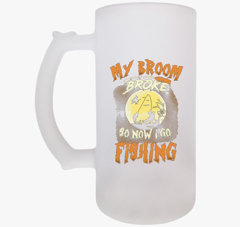 Halloweeni horgászós söröskorsó