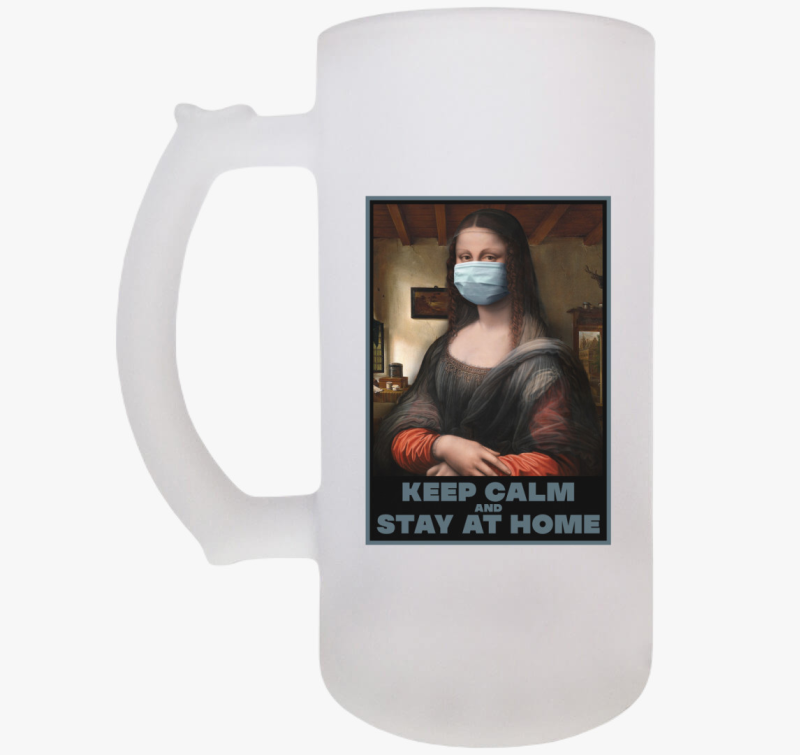 Maszkos Mona Lisa söröskorsó