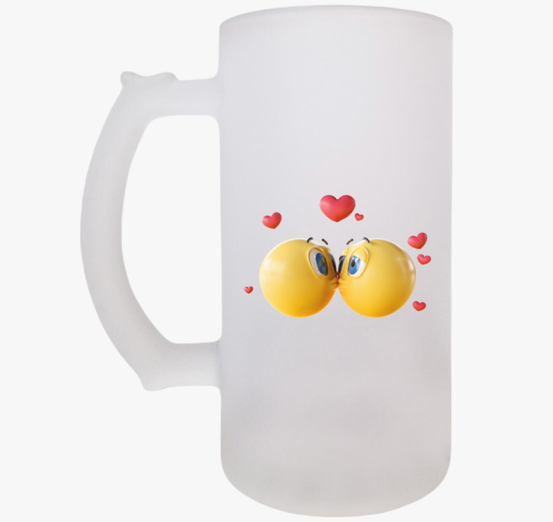 Csókos emojik söröskorsó