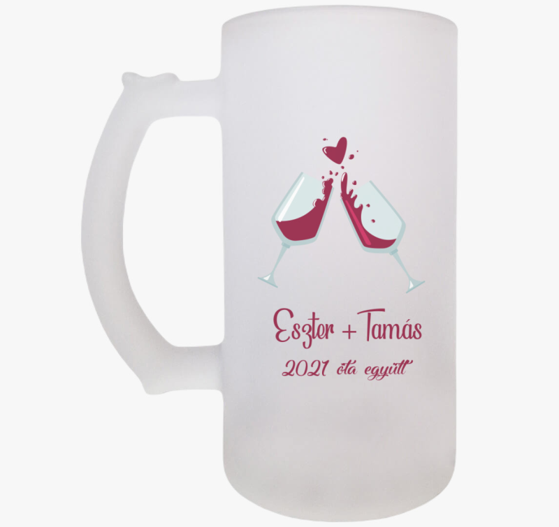 Koccintós Valentin napi söröskorsó