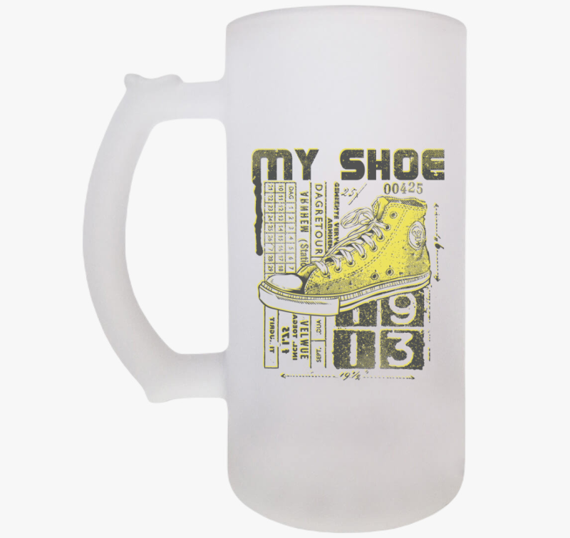 Retro cipős söröskorsó