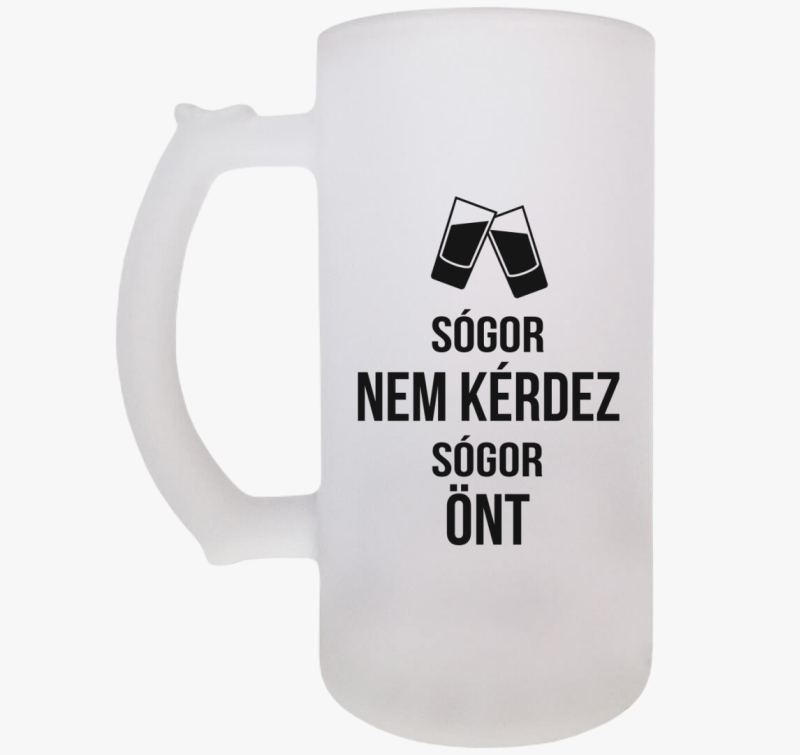 Sógor koccintós ajándék söröskorsó