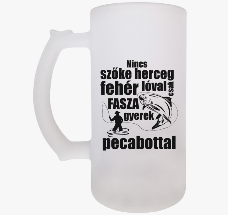 Szőke herceg pecabottal söröskorsó