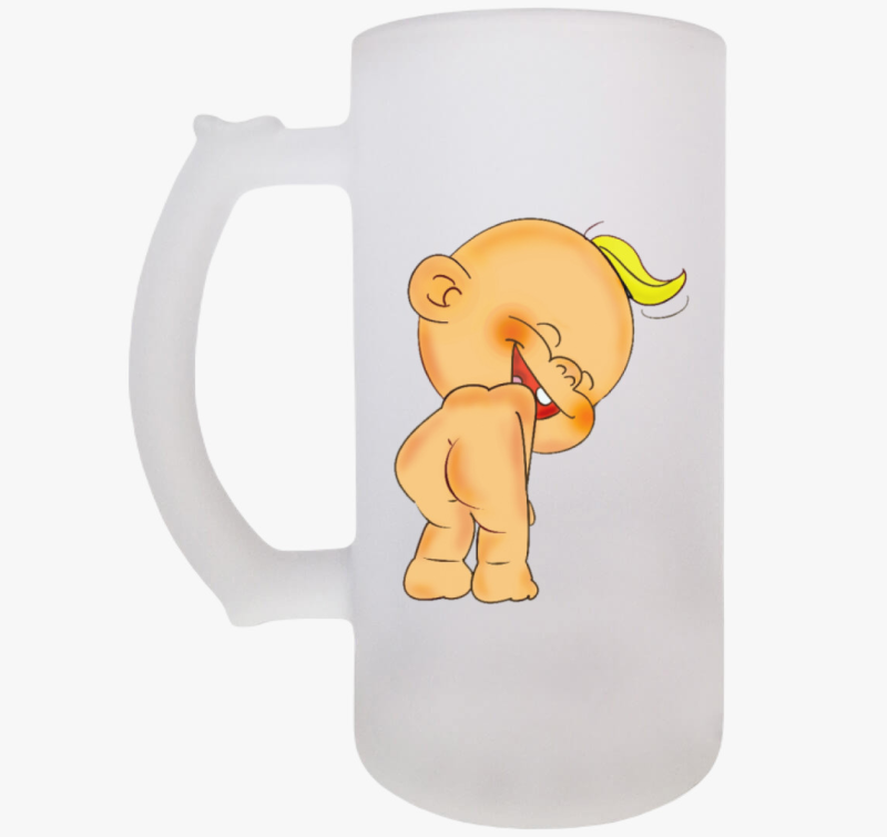 Mókás babát várok söröskorsó